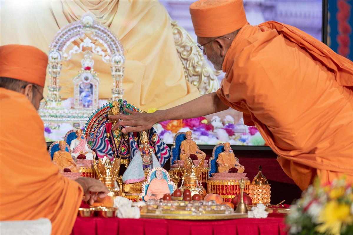 Amalak Pujan at Swaminarayan Akshardham, Robbinsville, NJ, USA