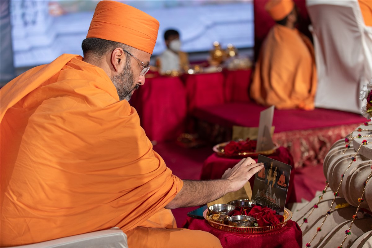 Amalak Pujan at Swaminarayan Akshardham, Robbinsville, NJ, USA