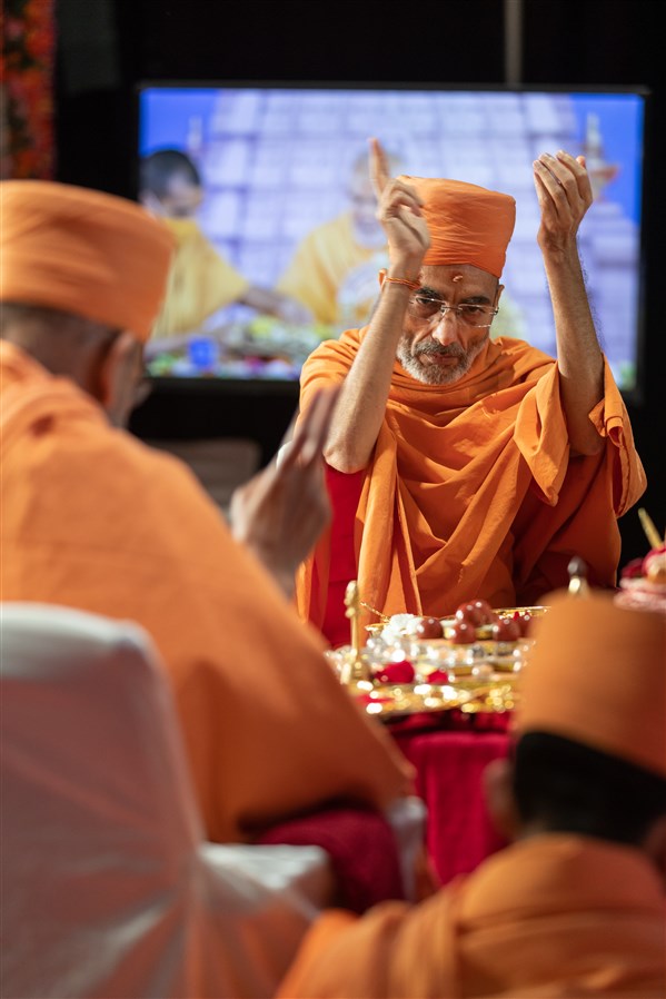 Amalak Pujan at Swaminarayan Akshardham, Robbinsville, NJ, USA