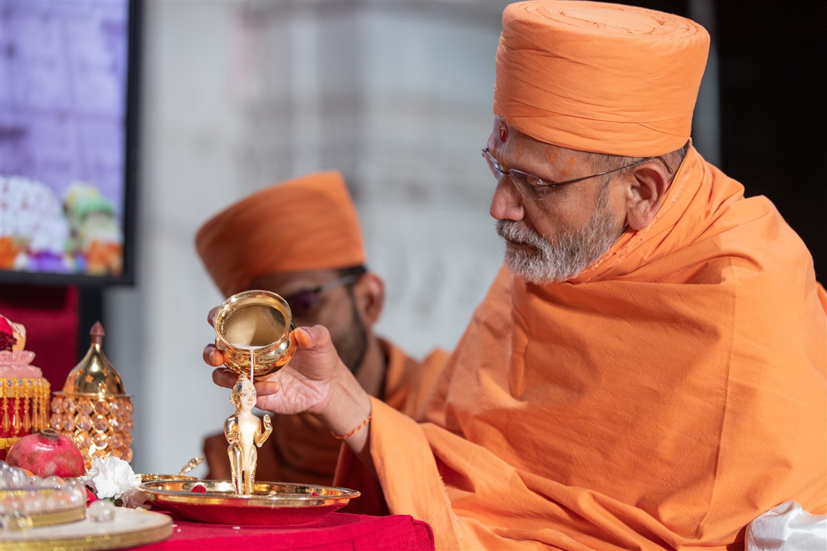 Amalak Pujan at Swaminarayan Akshardham, Robbinsville, NJ, USA