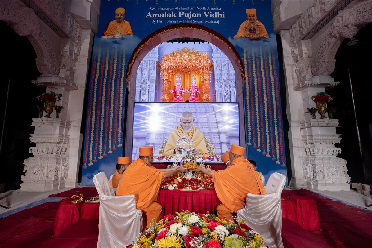 Amalak Pujan at Swaminarayan Akshardham, Robbinsville, NJ, USA