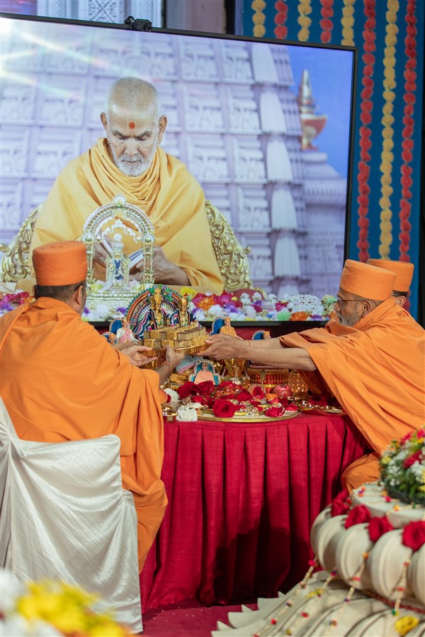 Amalak Pujan at Swaminarayan Akshardham, Robbinsville, NJ, USA