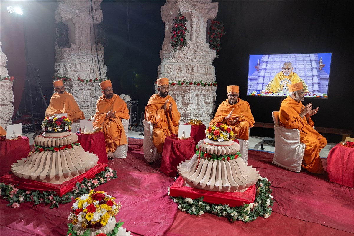 Amalak Pujan at Swaminarayan Akshardham, Robbinsville, NJ, USA
