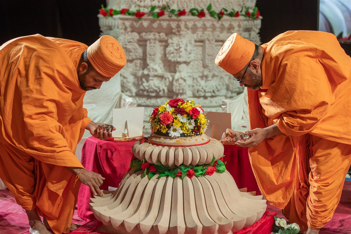 Amalak Pujan at Swaminarayan Akshardham, Robbinsville, NJ, USA
