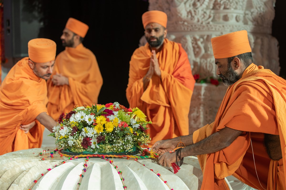Amalak Pujan at Swaminarayan Akshardham, Robbinsville, NJ, USA