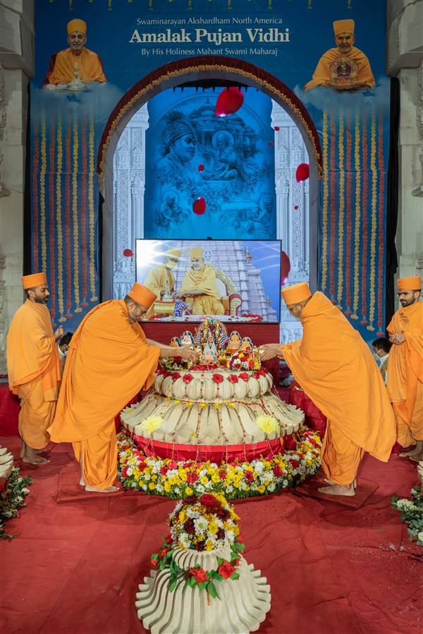 Amalak Pujan at Swaminarayan Akshardham, Robbinsville, NJ, USA