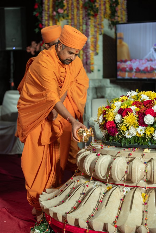 Amalak Pujan at Swaminarayan Akshardham, Robbinsville, NJ, USA