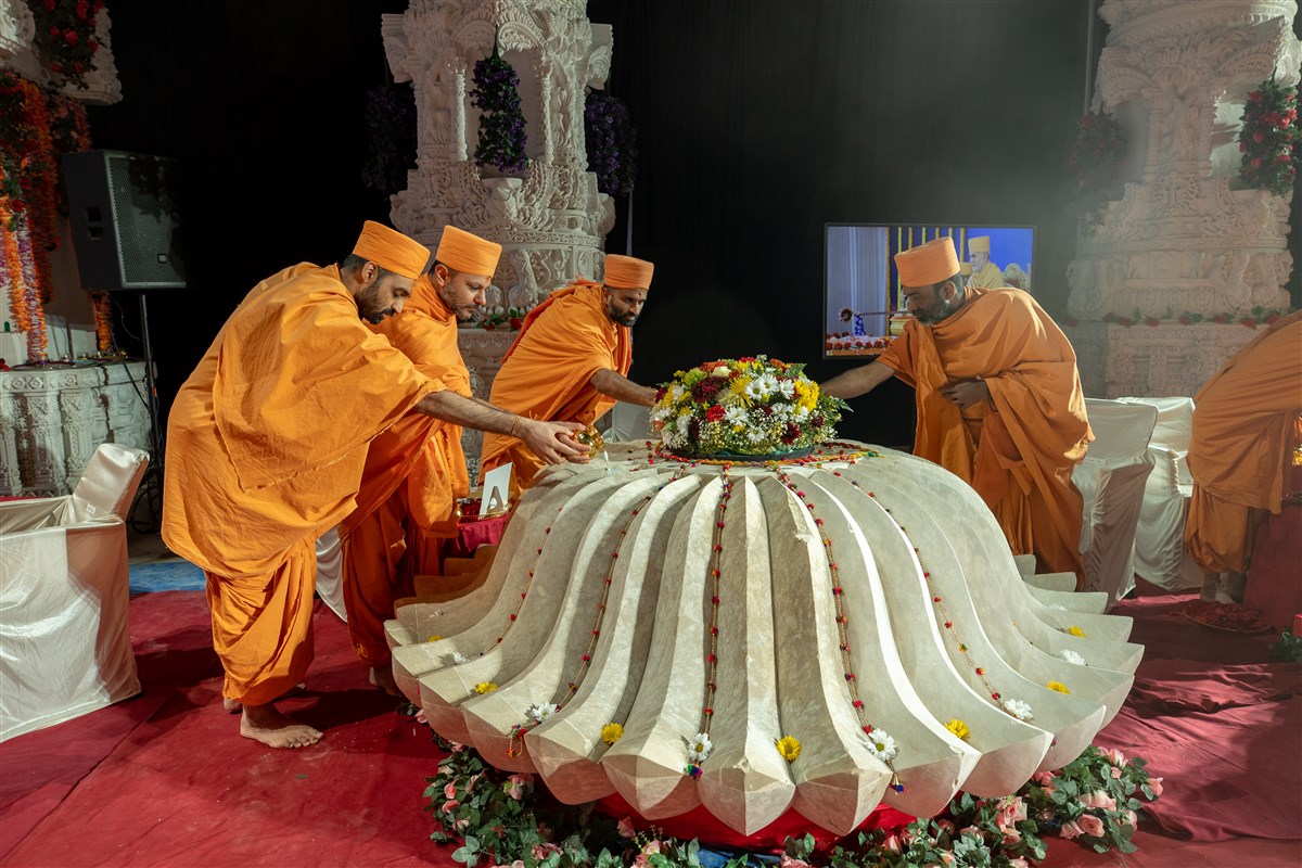 Amalak Pujan at Swaminarayan Akshardham, Robbinsville, NJ, USA