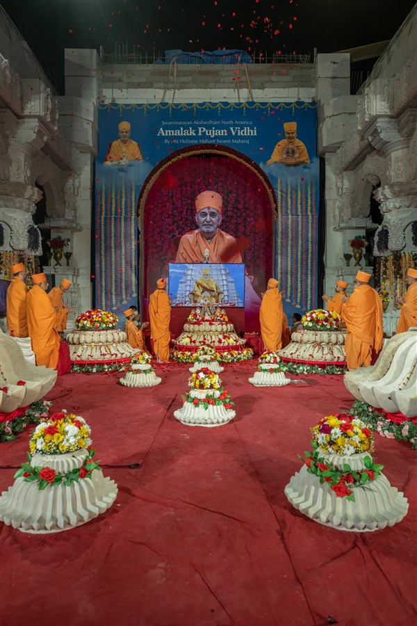 Amalak Pujan at Swaminarayan Akshardham, Robbinsville, NJ, USA