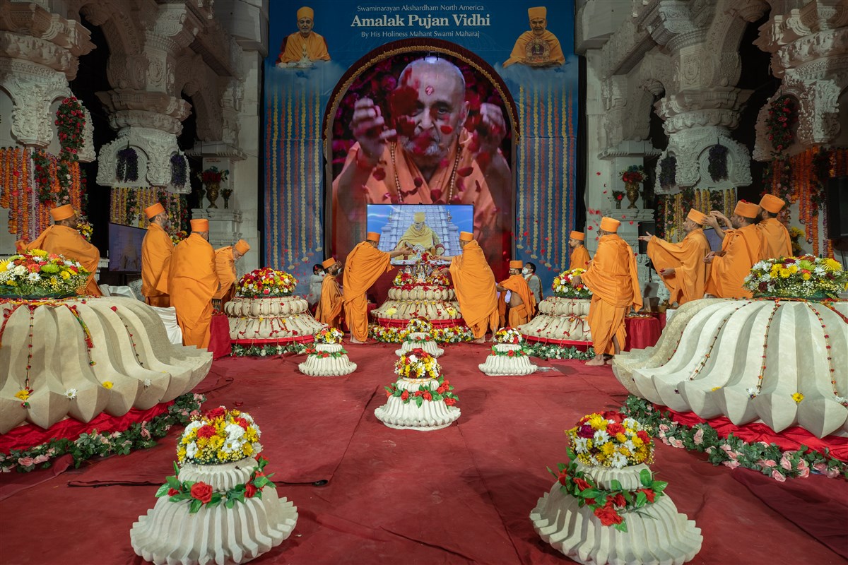 Amalak Pujan at Swaminarayan Akshardham, Robbinsville, NJ, USA