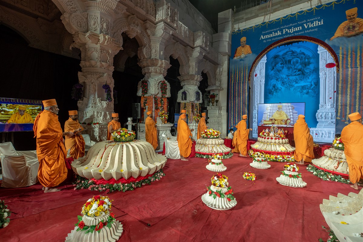 Amalak Pujan at Swaminarayan Akshardham, Robbinsville, NJ, USA