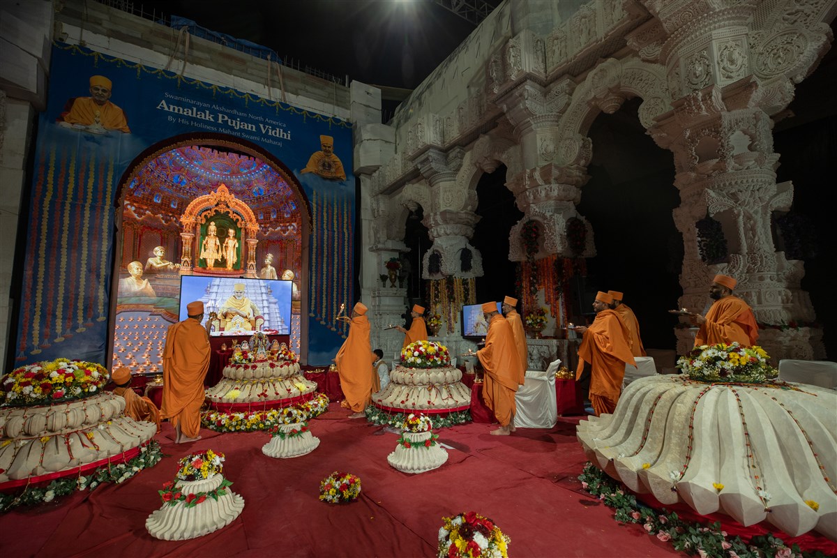 Amalak Pujan at Swaminarayan Akshardham, Robbinsville, NJ, USA
