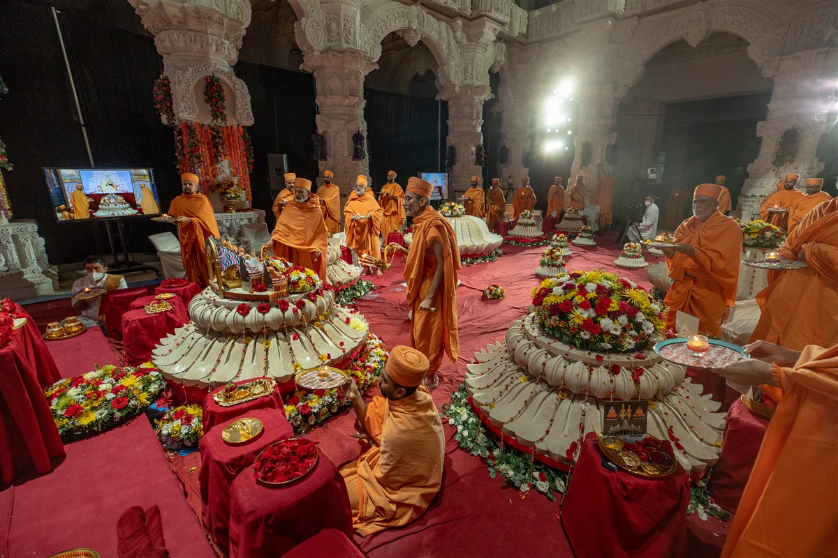 Amalak Pujan at Swaminarayan Akshardham, Robbinsville, NJ, USA
