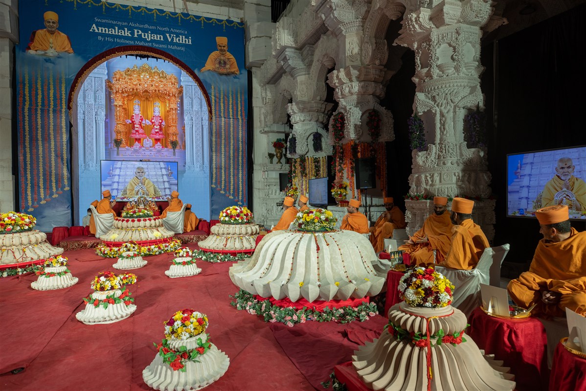Amalak Pujan at Swaminarayan Akshardham, Robbinsville, NJ, USA