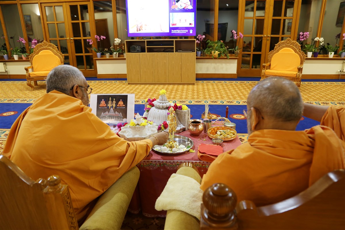 Amalak Pujan at BAPS Shri Swaminarayan Mandir, London, UK