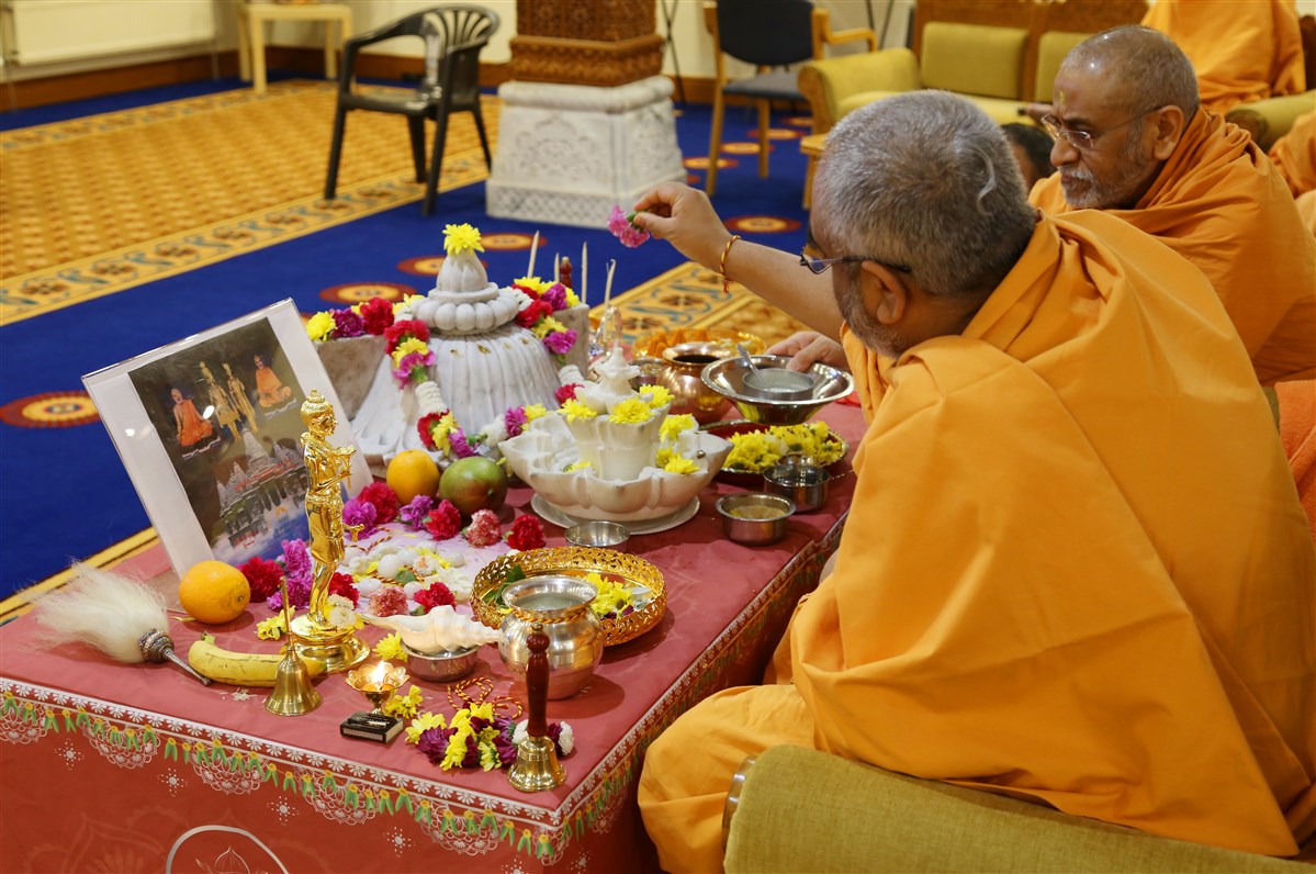 Amalak Pujan at BAPS Shri Swaminarayan Mandir, London, UK