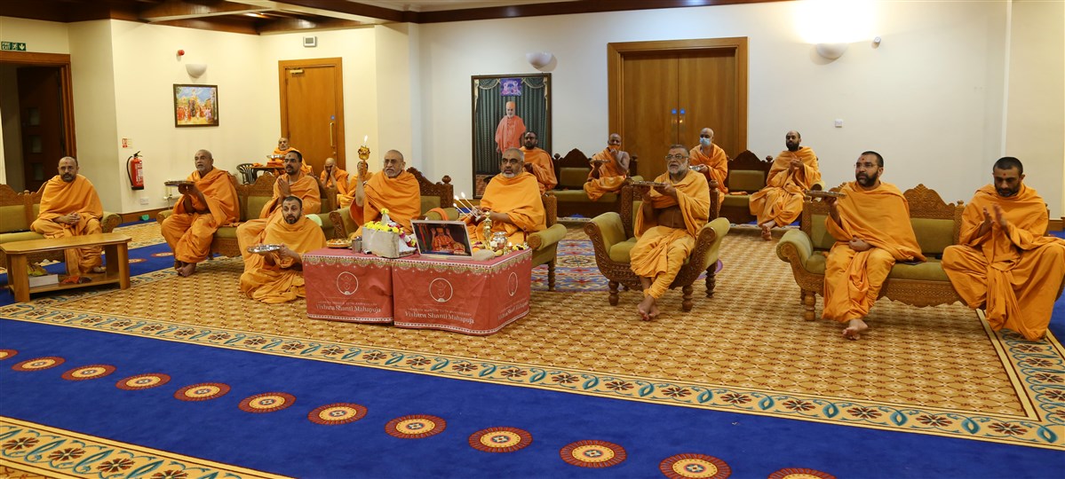 Amalak Pujan at BAPS Shri Swaminarayan Mandir, London, UK