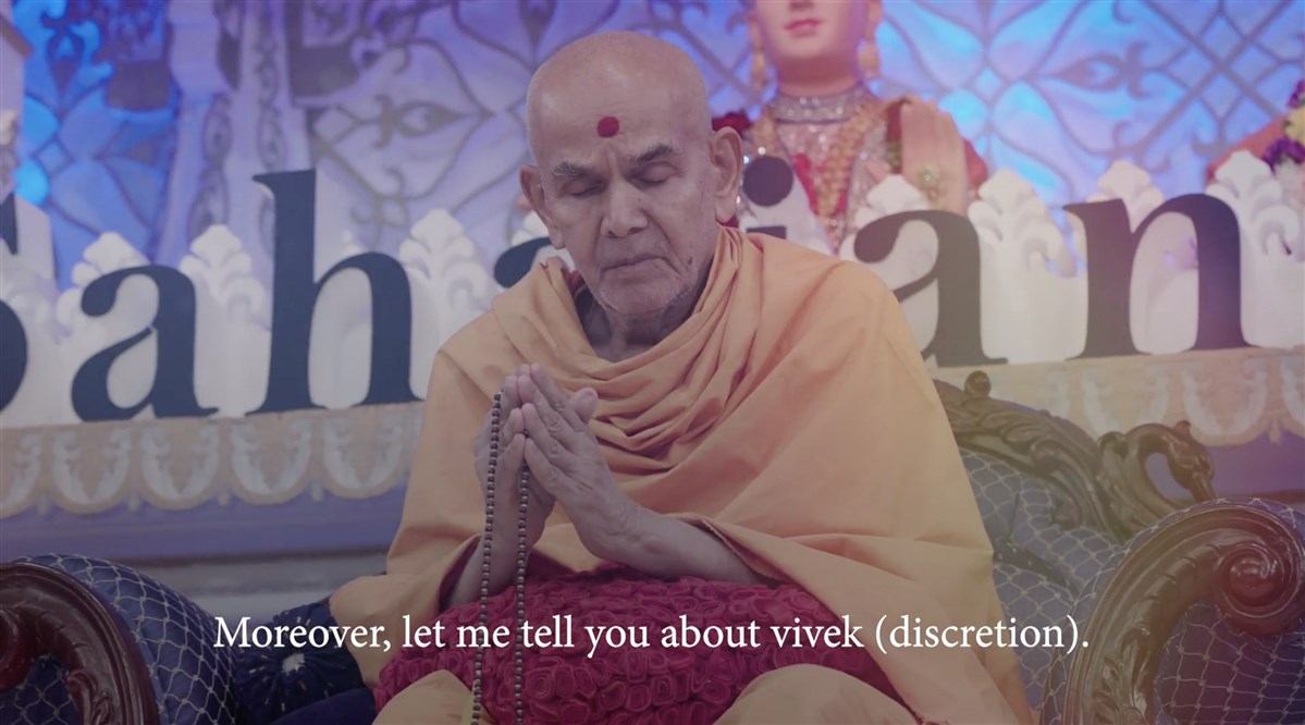 A video based on the kirtan <i>‘Mohanne gamavāne ichchho mānani’</i> explained the importance of vivek