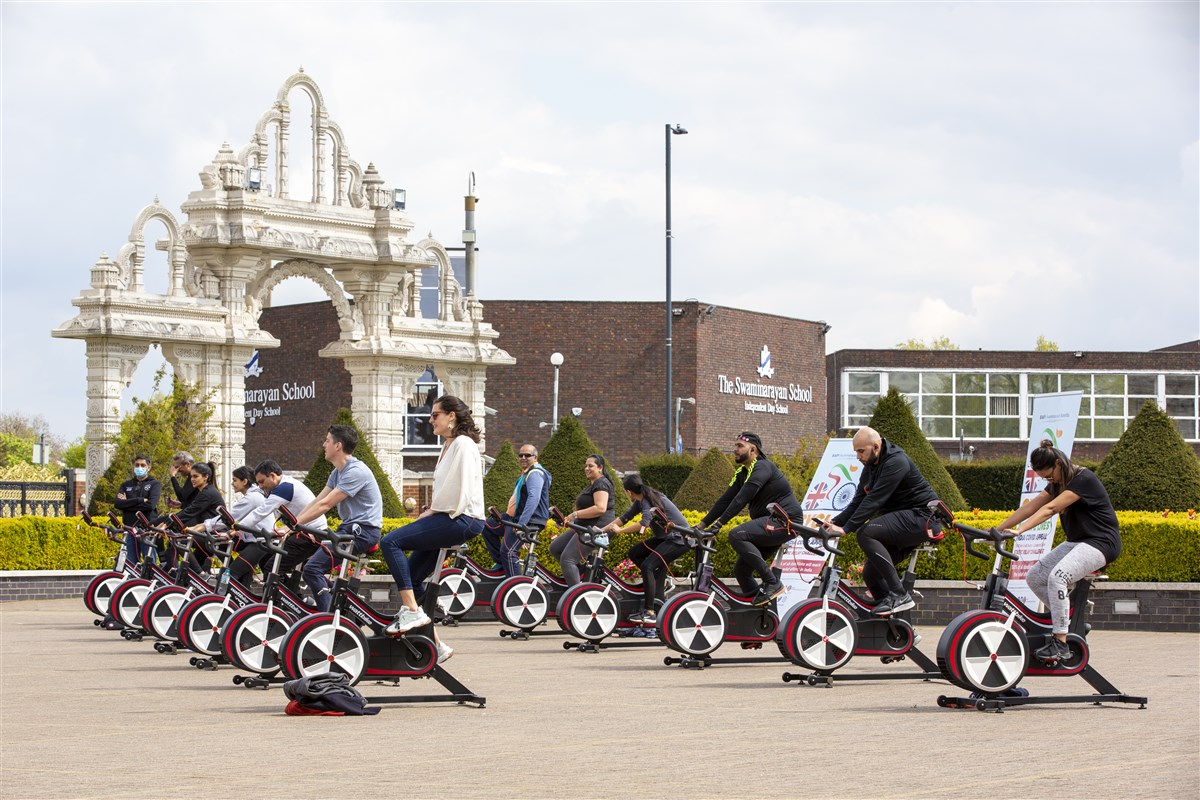 Riders booked 1-hour slots online and agreed to the Covid-safe measures before being able to participate in the fundraising event