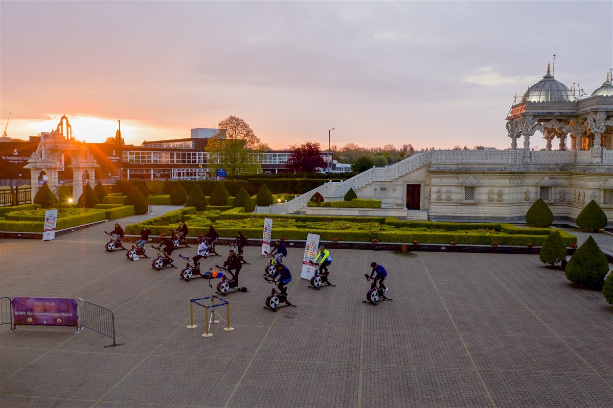 Riders enjoyed a glorious sunrise over north-west London