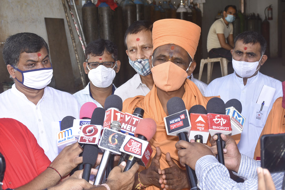 Harismaran Swami addresses the local media