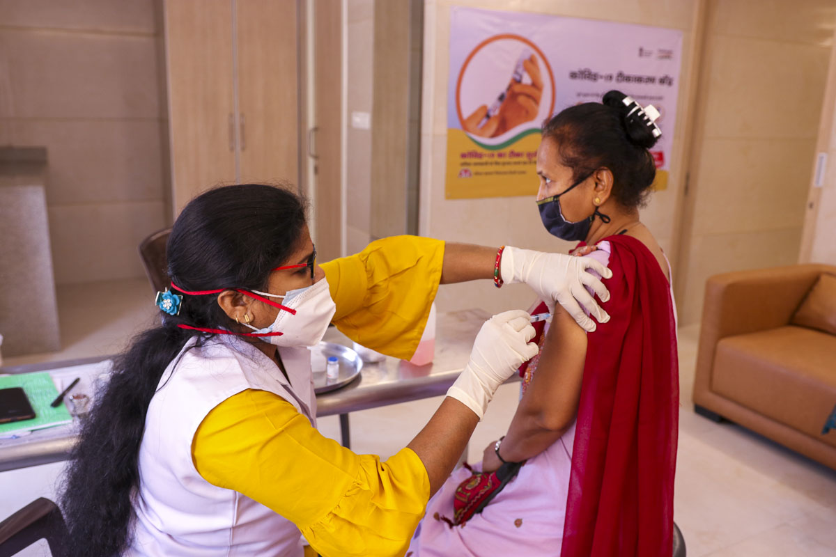 Vaccination Center, Akshardham, Delhi