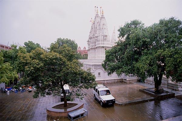  The mandir precincts after the monsoon showers