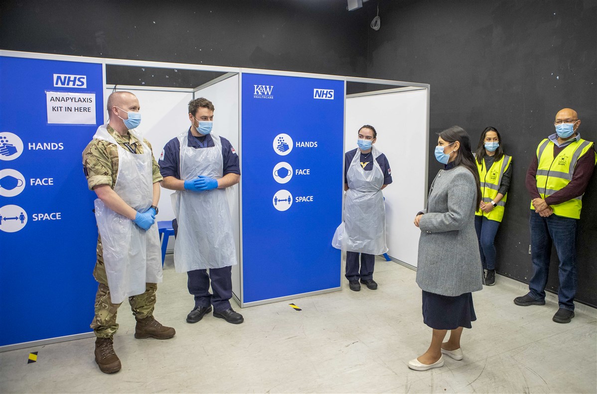 “I just wanted to thank you all, and in particular the volunteers, who have made this national effort possible. It is a heroic effort that is saving lives.” – Rt Hon Home Secretary Priti Patel