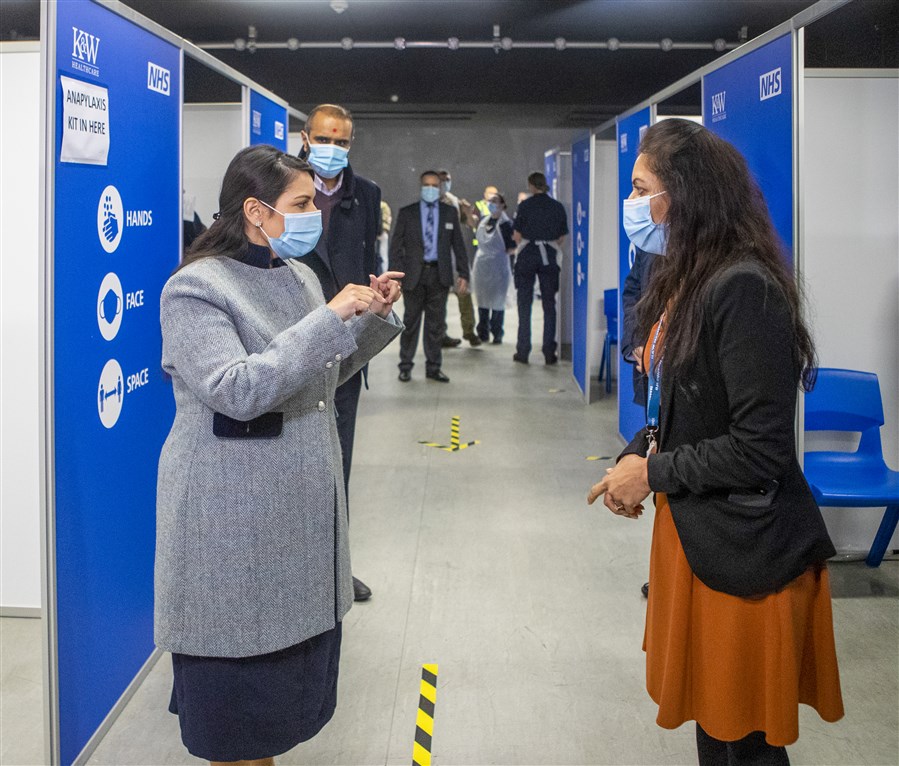 The Rt Hon Home Secretary Priti Patel visited the centre on 3 February 2021 
