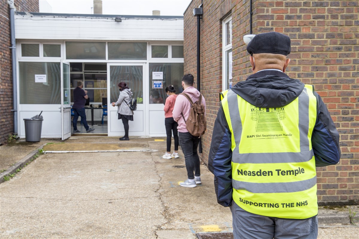BAPS has provided volunteers to run the centre safely and efficiently