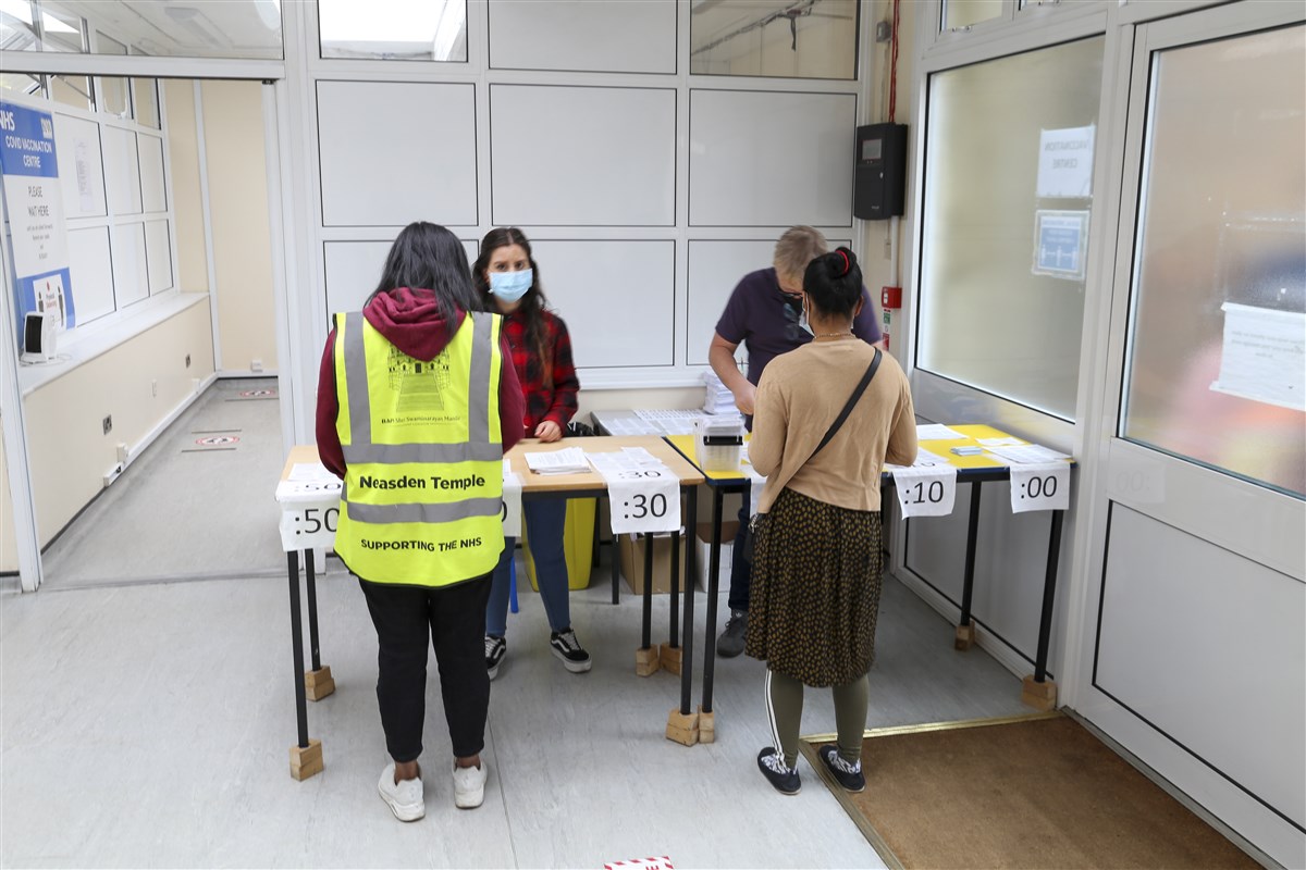 BAPS has provided the premises for the vaccination centre free of charge