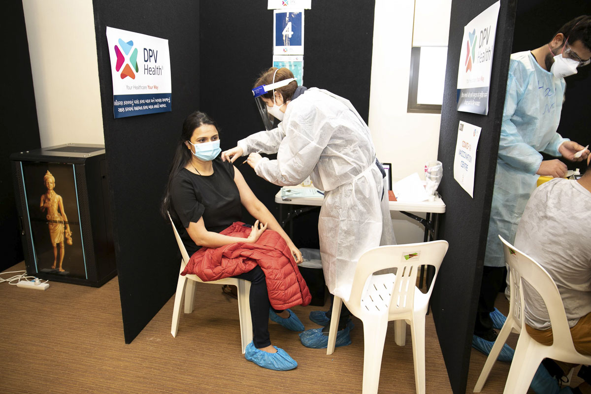 COVID-19 Vaccination Clinic, BAPS Swaminarayan Mandir, Melbourne