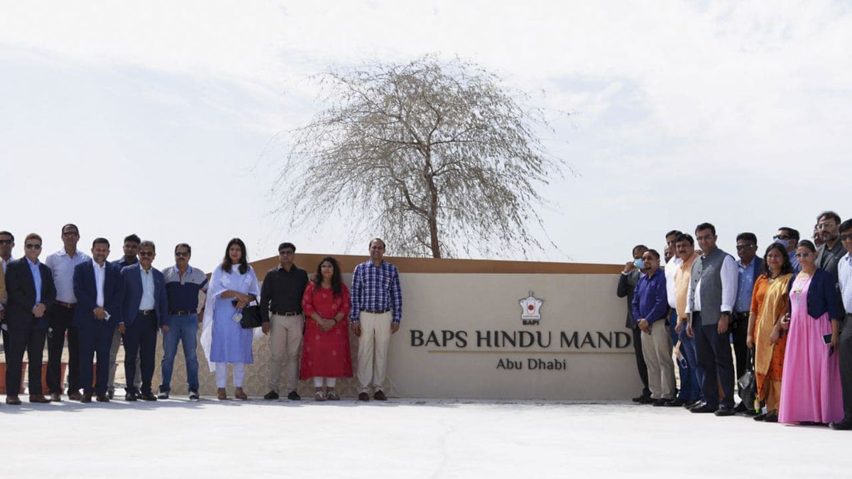 Gujarat State Delegation Visit BAPS Hindu Mandir, Abu Dhabi, UAE