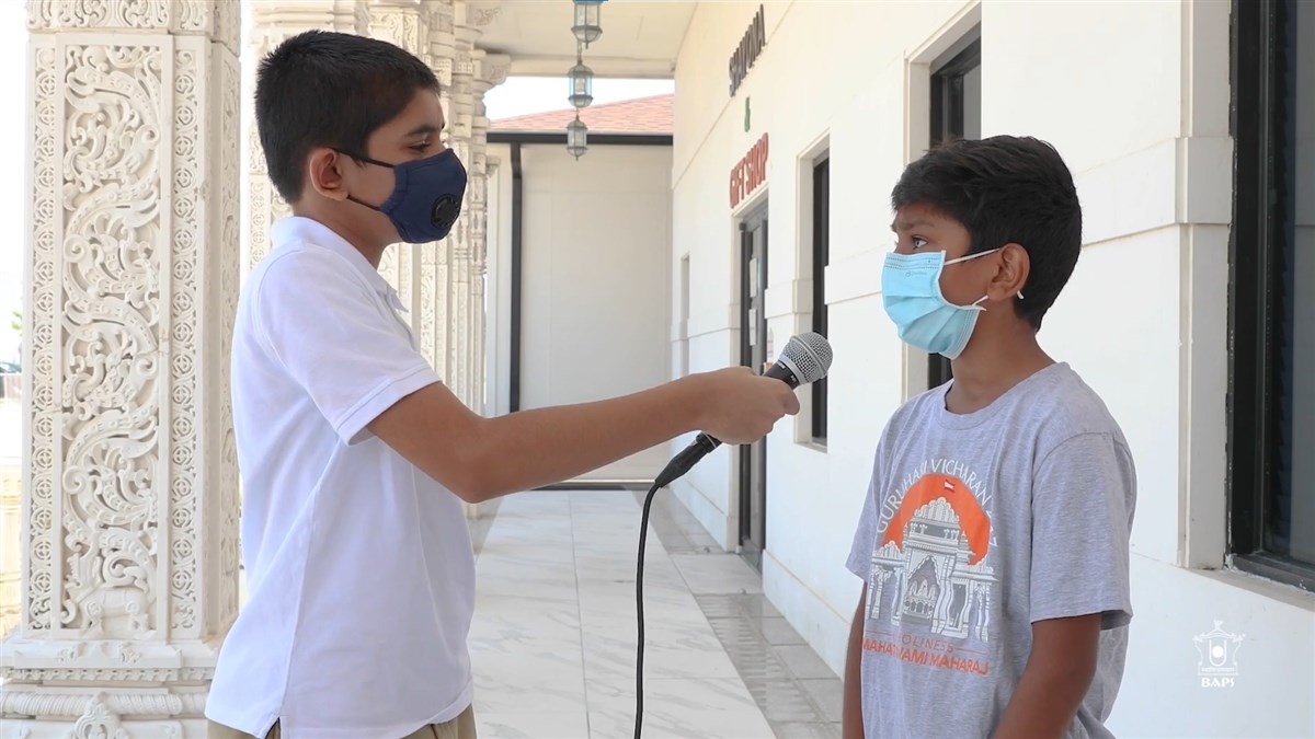 Children being interviewed on some obstacles they may face in the upcoming school year