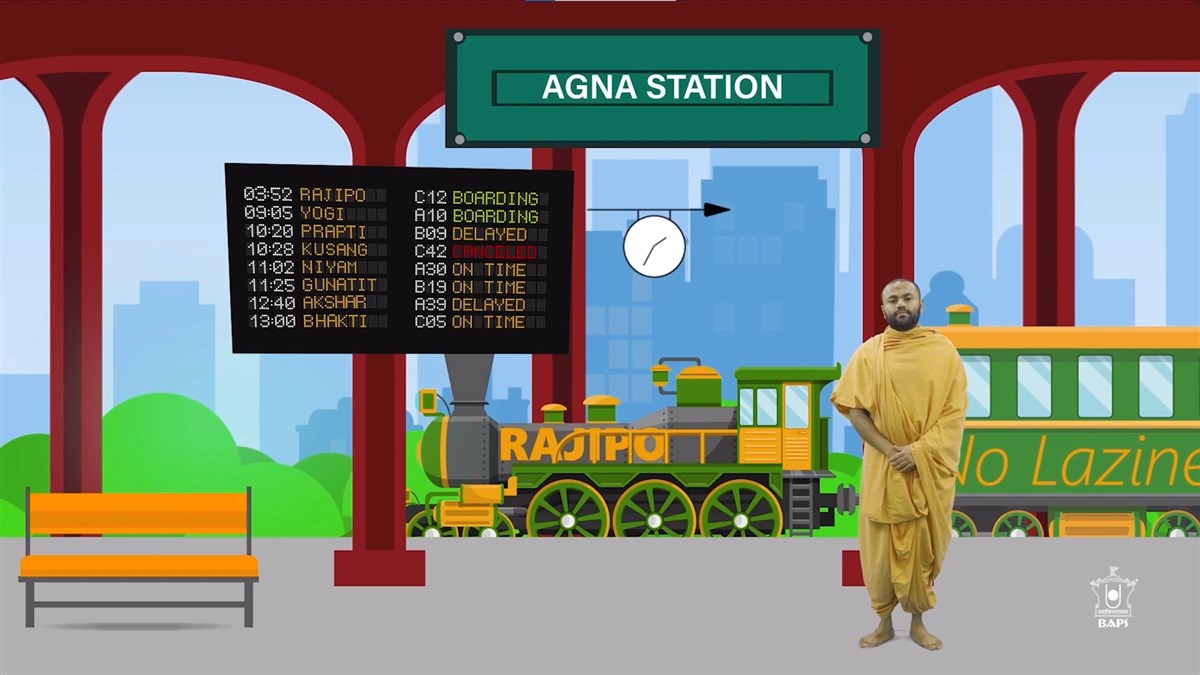 Pujya Anandsetu Swami explains that guru bhakti through one's actions is by following the agna of our guru