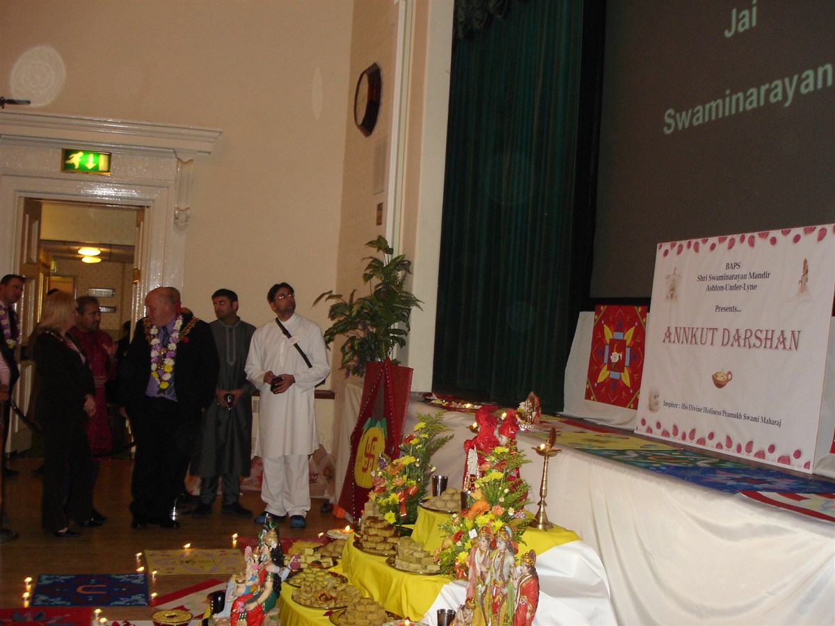 The Hindu New Year in 2004 was celebrated with an annakut at Tameside Town Hall