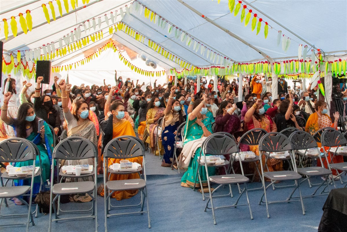The historic moment was enthusiastically greeted by the attendees