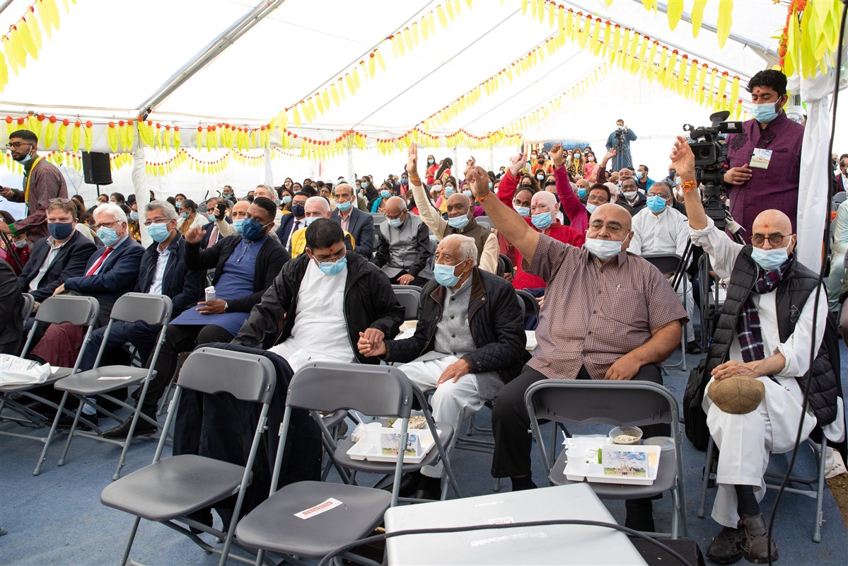 The historic moment was enthusiastically greeted by the attendees