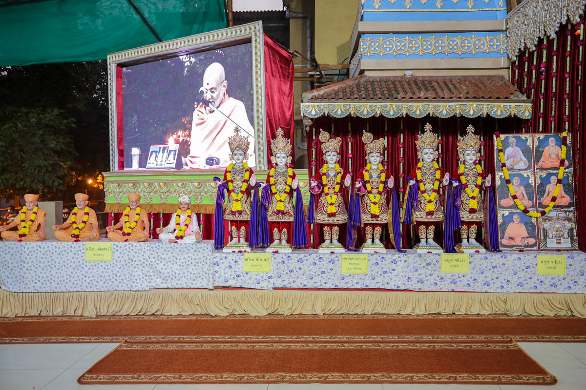 Murtis to be consecrated at BAPS Shri Swaminarayan Mandirs in Akshardham Society and Sarita Society, Bhavnagar and Pramukh Vatika, Amreli, India
