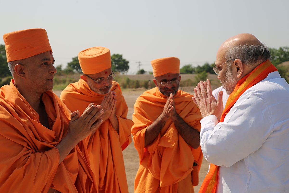 Shri Amit Shah, Home Minister of India arrives in Sarangpur