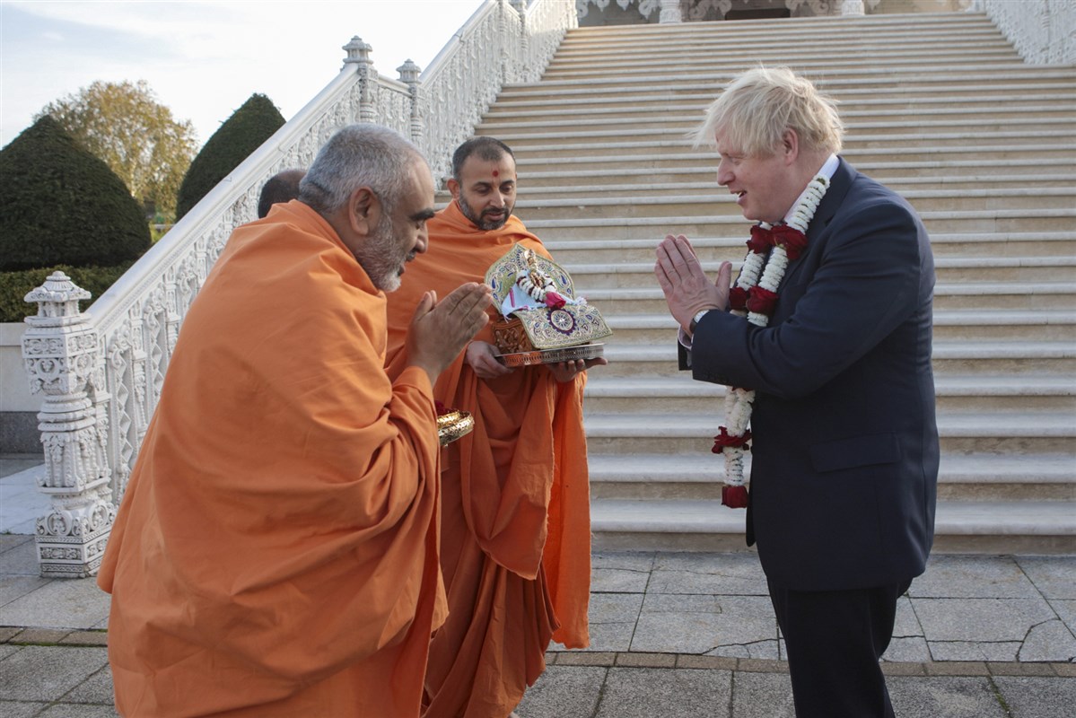 This was the fifth time Mr Johnson was visiting Neasden Temple