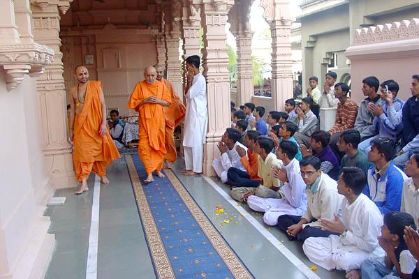  Swamishri engaged in performing pradakshina of Thakorji