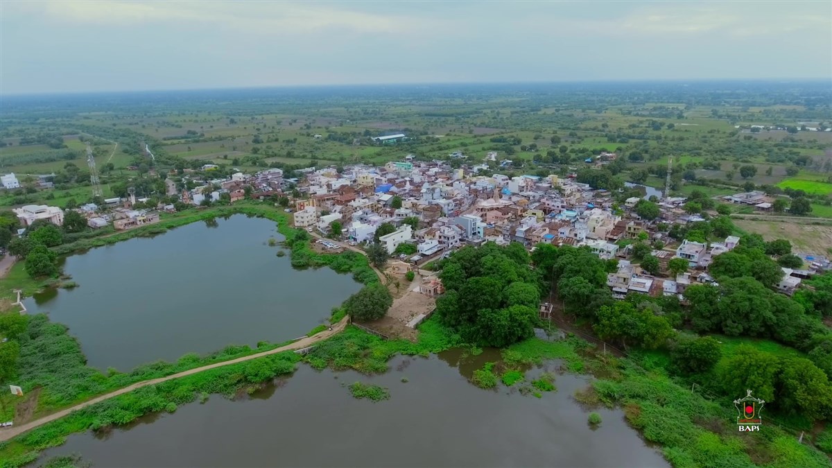 Aerial view of Chansad village