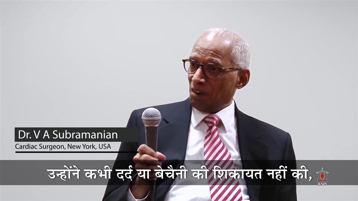Dr. V.A. Subramanian narrates his experiences with Brahmaswarup Pramukh Swami Maharaj