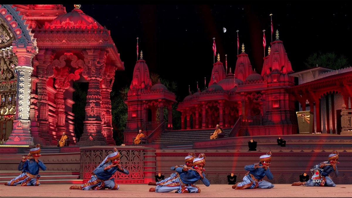 Youths perform a cultural dance