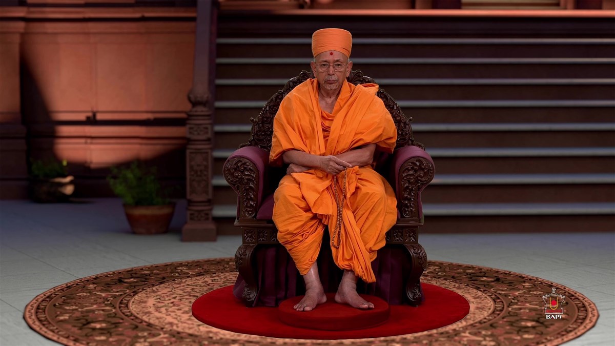 Pujya Tyagvallabh Swami during the assembly