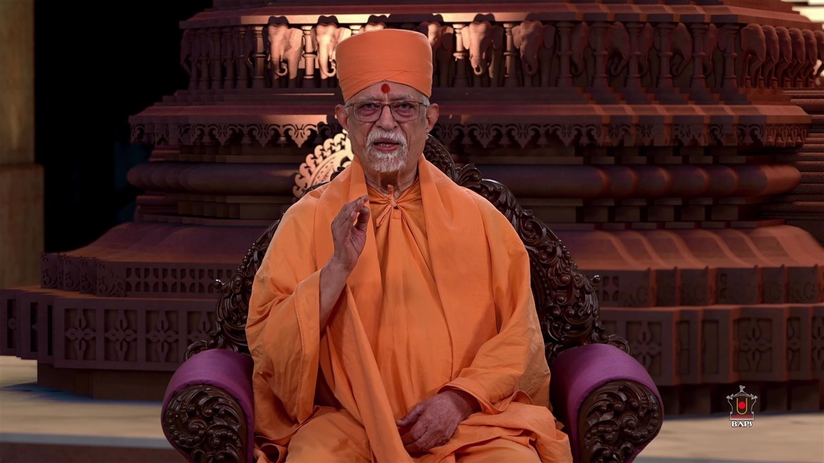 Pujya Doctor Swami addresses the assembly