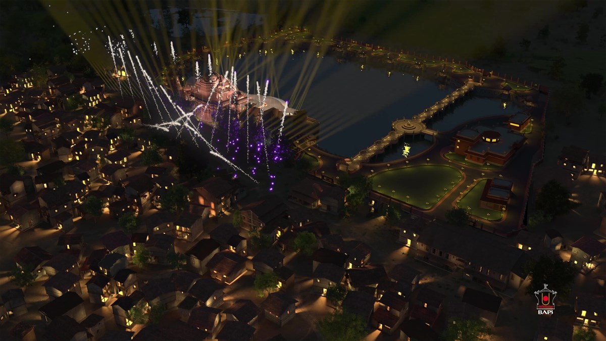 Virtual fireworks display