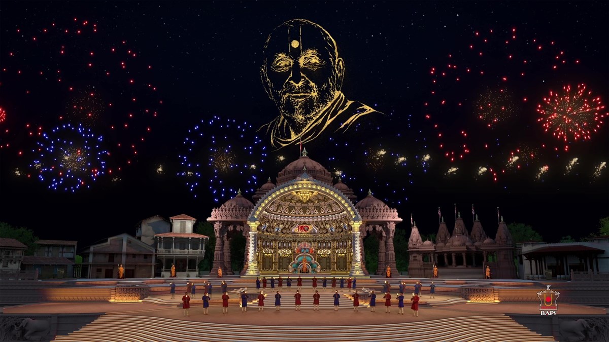 Virtual fireworks display