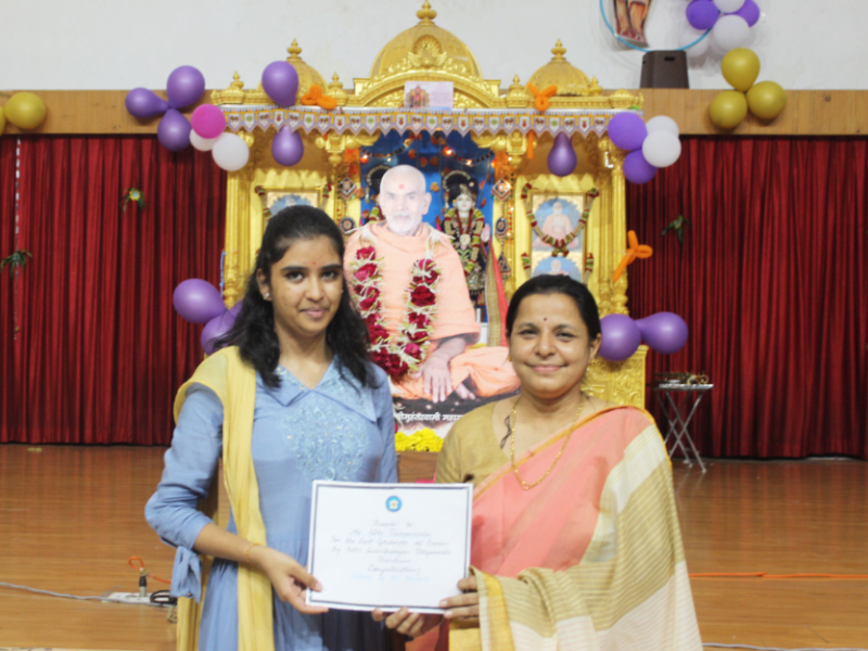 Students felicitated for their achievements. 